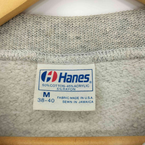 ヘインズ Hanes 80S USA製 プリント ラグラン スウェット メンズ import:M