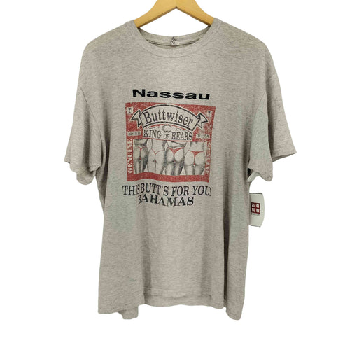 アンビル Anvil Buttwiser Print T-Shirt バドワイザー 半袖プリントTシャツ メンズ import:XL