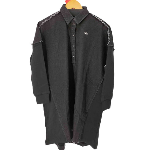 ディーゼル DIESEL DELMIX ブラックデニムシャツジャケット レディース 14Y