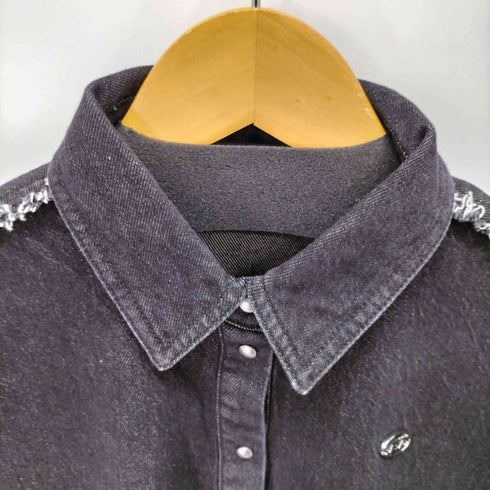 ディーゼル DIESEL DELMIX ブラックデニムシャツジャケット レディース 14Y