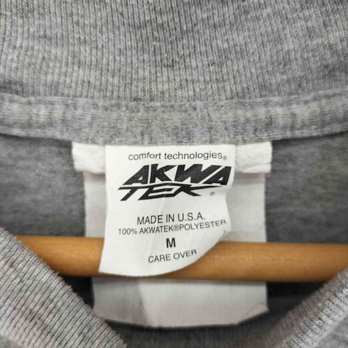 90S MADE IN USA AKWA TEK ARMY 両面プリントクルーネックL/S Tシャツ メンズ import:M