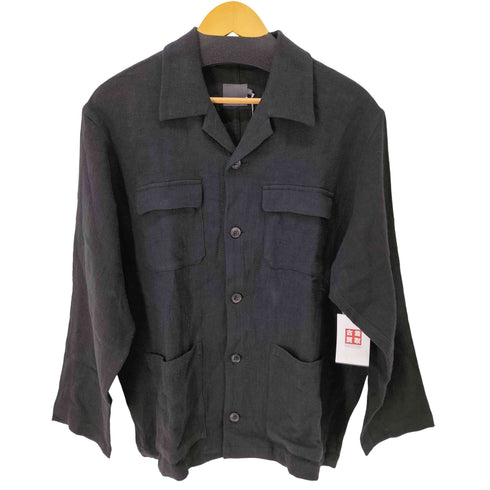 コムアーチ comm arch LINEN VIYELLA JACKET リネン混 オープンカラーシャツジャケット メンズ 4