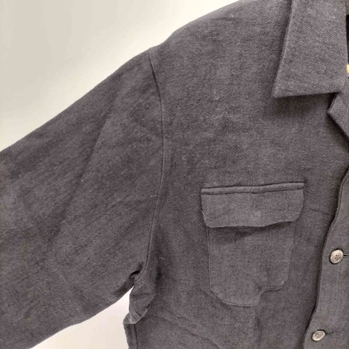 コムアーチ comm arch LINEN VIYELLA JACKET リネン混 オープンカラーシャツジャケット メンズ 4