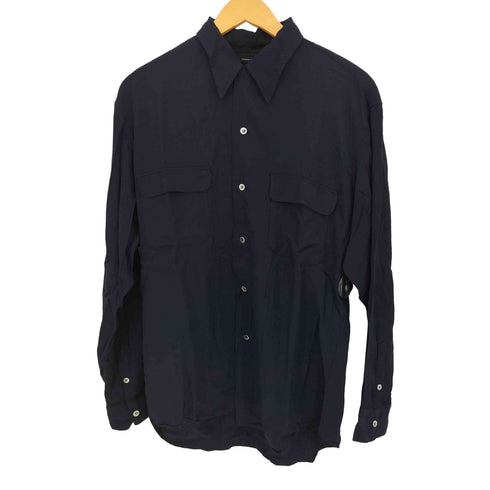 トキオクマガイ TOKIO KUMAGAI HOMME DE NUIT 80S~90S レーヨンオープンカラーシャツ 両フラップ ブラック アーカイブ メンズ JPN:46