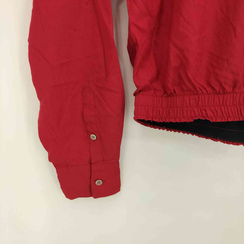 トキオクマガイ TOKIO KUMAGAI 80S~90S バックロゴ 裾リブ シルクシャツ ショート丈 シェルボタン メンズ JPN:M