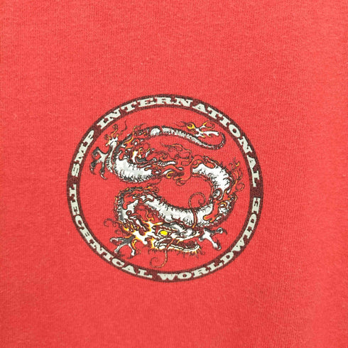SMP USA製 Y2K ドラゴン 龍 両面プリント クルーネック Tシャツ メンズ import:M