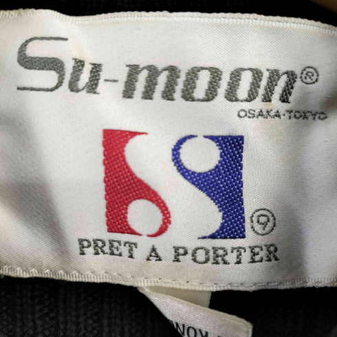 SU-MOON レザーテープ ファードッキングニットジャケット レディース 9