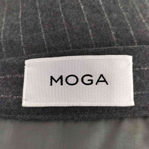 モガ MOGA ウレタン混 ウールストライプフレアスカート レディース 2