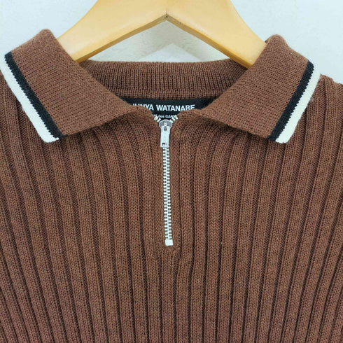ジュンヤワタナベコムデギャルソン JUNYA WATANABE COMME des GARCONS リブライン ハーフジップニット レディース