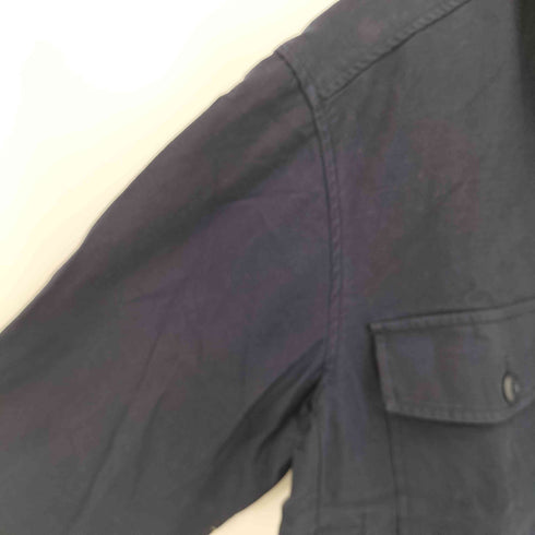 ESPIONAGE N37 56 コットンサテンミリタリーシャツジャケット メンズ import:M