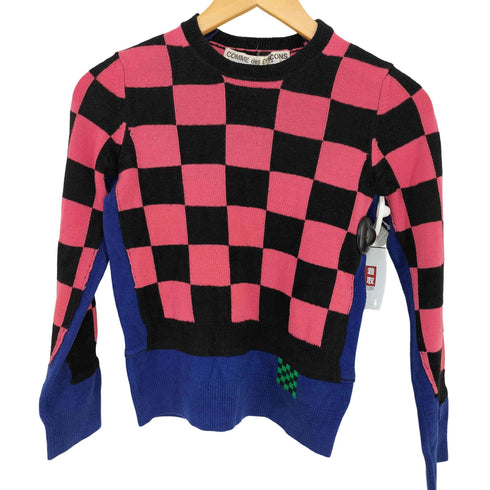 コムデギャルソン COMME des GARCONS チェッカーフラッグ ドッキングニット レディース