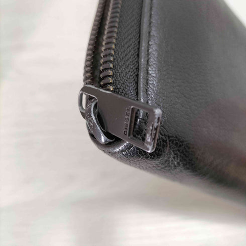 ディーゼル DIESEL ロゴ ラムレザーロングウォレット シボ革 長財布 メンズ