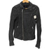 リックオウエンス RICK OWENS olmar and mirta ZIP LEATHER JACKET 変形ジップレザーライダースジャケット メンズ 46