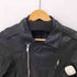 リックオウエンス RICK OWENS olmar and mirta ZIP LEATHER JACKET 変形ジップレザーライダースジャケット メンズ 46