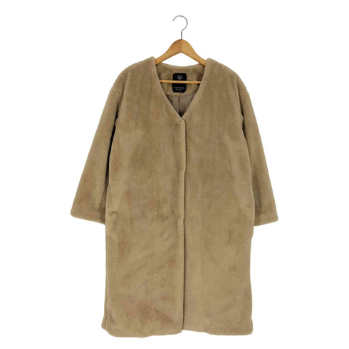 ダブルクローゼット w closet フェイクファー ノーカラーコート レディース FREE