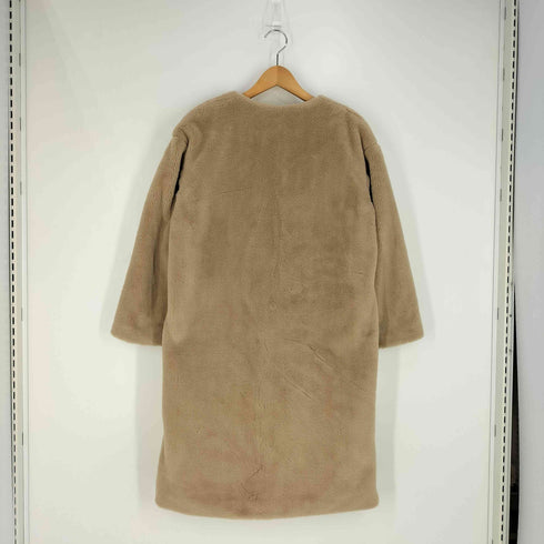 ダブルクローゼット w closet フェイクファー ノーカラーコート レディース FREE