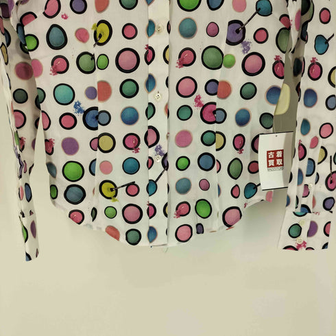 ポールスミスブラック Paul Smith BLACK サークル ペイント 総柄 L/S シャツ レディース EUR:40