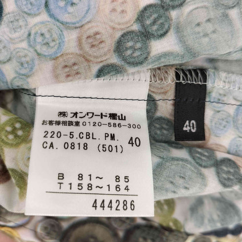 ポールスミスブラック Paul Smith BLACK ボタン グラデーション 総柄 L/S ドレス シャツ レディース EUR:40
