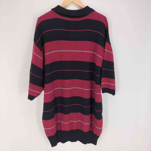 エフビーカウンティ FB COUNTY CHARLIE BROWN アクリル混 ボーダーS/S ポロシャツ メンズ 3XL