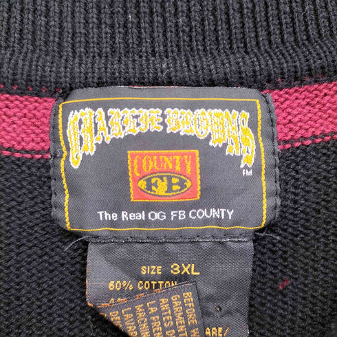 エフビーカウンティ FB COUNTY CHARLIE BROWN アクリル混 ボーダーS/S ポロシャツ メンズ 3XL