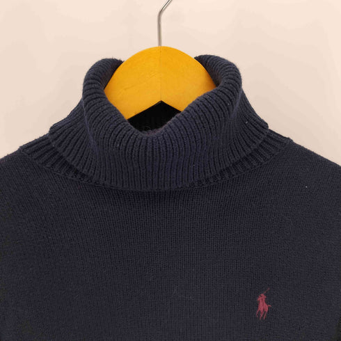 ラルフローレン RALPH LAUREN ポニー 刺繍 タートルネック コットン ニット セーター レディース import:M