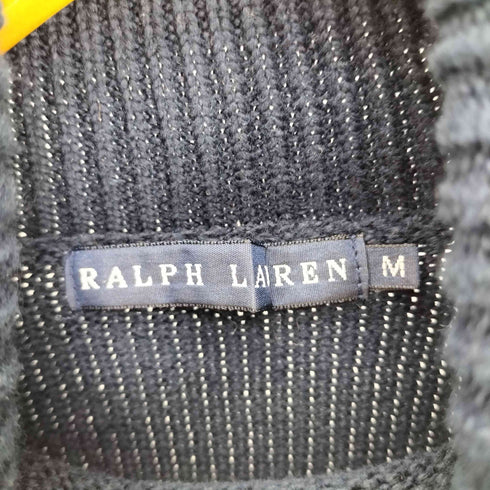 ラルフローレン RALPH LAUREN ポニー 刺繍 タートルネック コットン ニット セーター レディース import:M