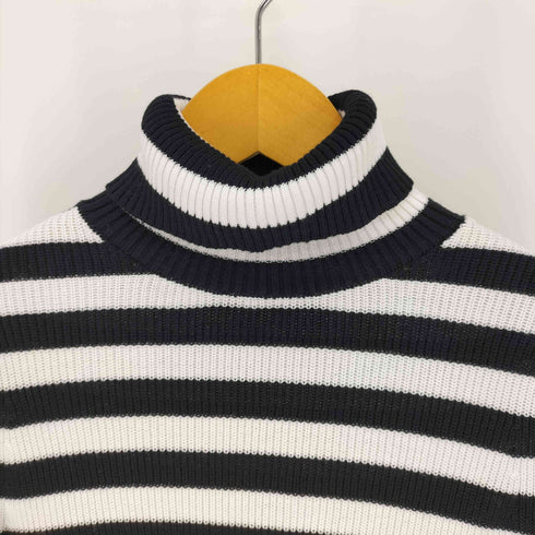 ドレステリア DRESSTERIOR 畔編み ボーダー タートルネック コットン ニット セーター レディース 00