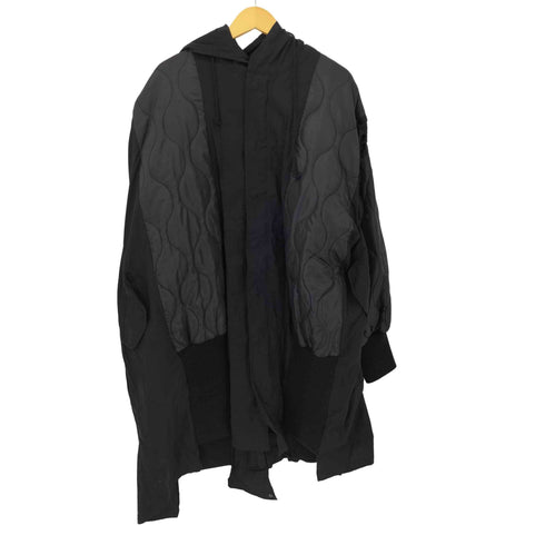 ナナナナサーカ 77circa make triangle switching m-51 coat ブラック レディース