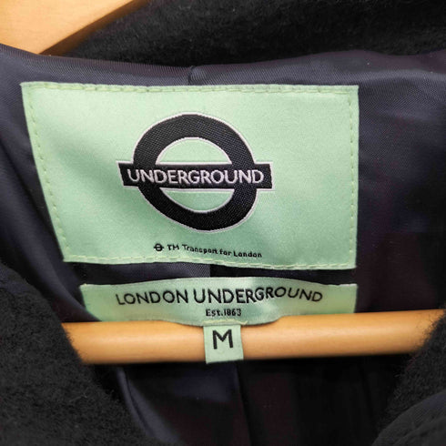 ROUNDEL by London Underground ナイロン混 ウール フーデッド ハーフコート メンズ import:M