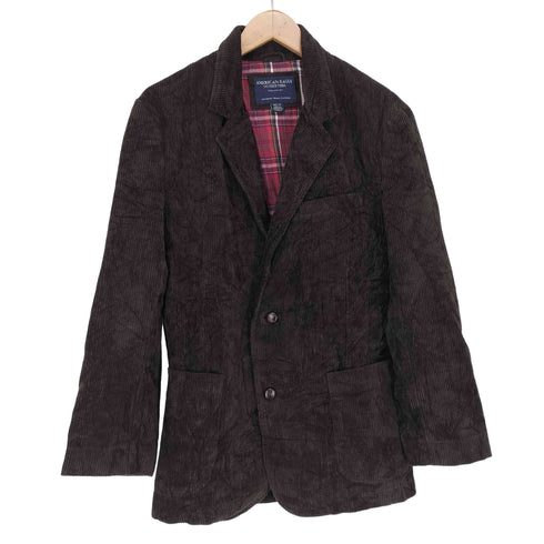アメリカンイーグルアウトフィッターズ AMERICAN EAGLE OUTFITTERS 裏地チェックエルボーパッチコーデュロイテーラードジャケット メンズ JPN:XS