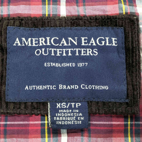 アメリカンイーグルアウトフィッターズ AMERICAN EAGLE OUTFITTERS 裏地チェックエルボーパッチコーデュロイテーラードジャケット メンズ JPN:XS