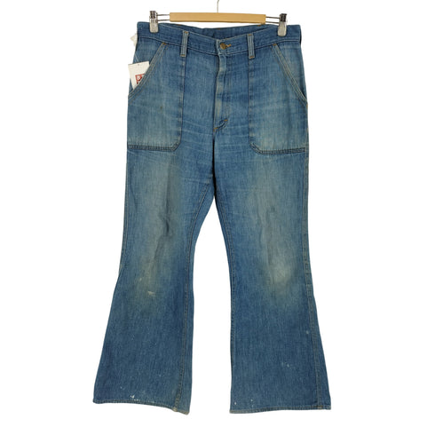 リー Lee 70s MADE IN USA 紙タグ 418-5049 ジッパーフライ ブーツカットデニムパンツ 42TALON メンズ