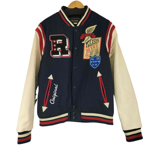 REASON レザー切替ワッペンスタジャン メンズ JPN:XL