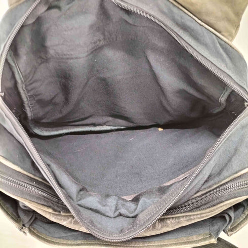 オサム OSAM レザーパイピング異素材切替ショルダーバッグ メンズ