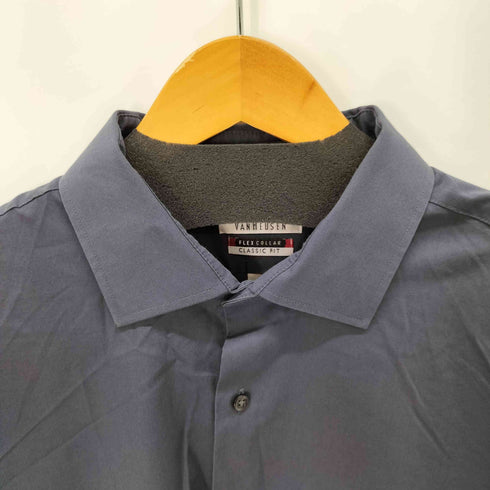 ヴァンヒューゼン VAN HEUSEN ワンポケットL/Sプレーンシャツ メンズ 17 34/35