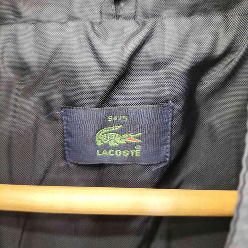 ラコステ LACOSTE ロゴ刺繍 ナイロン スタンドカラー ハーフコート メンズ 54/5