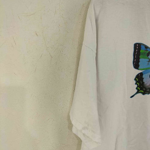 ヘインズ Hanes USA製 WILD ANIMAL PARK バタフライプリント クルーネックTシャツ メンズ import:XXL