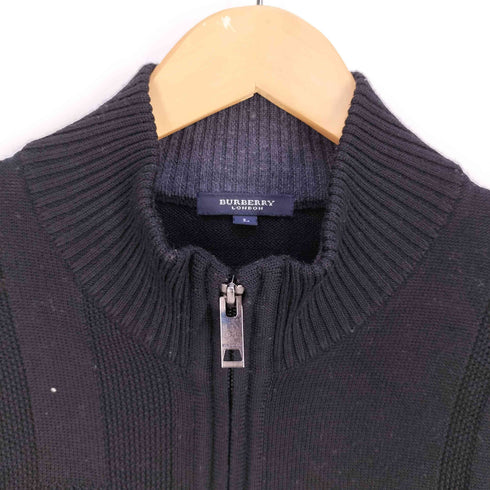 バーバリーロンドン BURBERRY LONDON ブロック編み ウール ドライバーズニット メンズ import:L