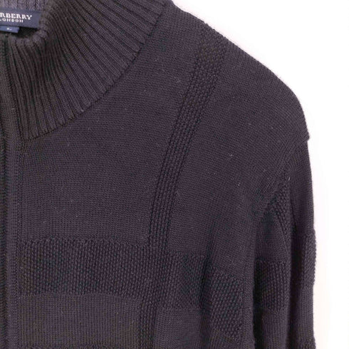 バーバリーロンドン BURBERRY LONDON ブロック編み ウール ドライバーズニット メンズ import:L