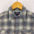ペンドルトン PENDLETON 70S USA製 VIRGIN WOOL チェック オープンカラー ウーS シャツ メンズ import:S