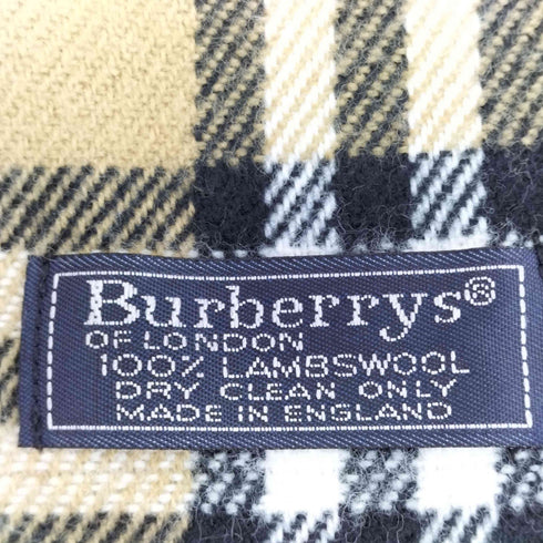 バーバリーズ BURBERRYS ラムウール ノヴァチェックフリンジマフラー レディース