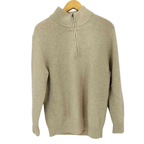 ユニクロ UNIQLO スフレヤーンハーフジップセーター メンズ JPN:L