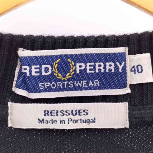 フレッドペリー FRED PERRY SPORTSWEAR 80S復刻 鹿の子刺繍 ボトルネック ニット S/S Tシャツ メンズ UK:40