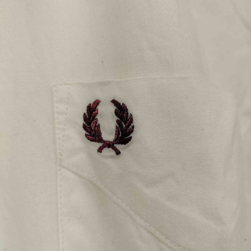 フレッドペリー FRED PERRY 鹿の子刺繍 ポケット S/S シャツ メンズ import:L