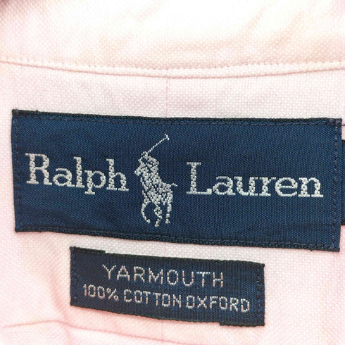 ラルフローレン RALPH LAUREN 90S YARMOUTH ポニー刺繍 L/S ボタンダウン オックスフォード シャツ メンズ 16-34