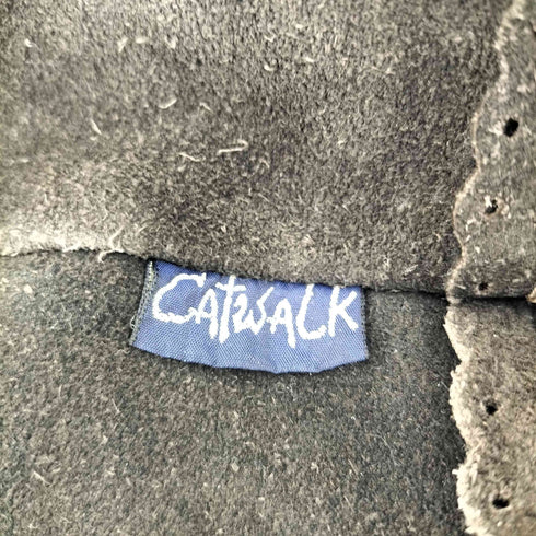 CATWALK 裏地チェック ゴブラン切替スウェードバッグ メンズ