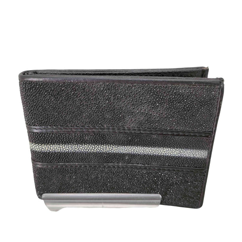 beccaccino genuine stingray skin エイ革 二つ折りウォレット カードケース メンズ