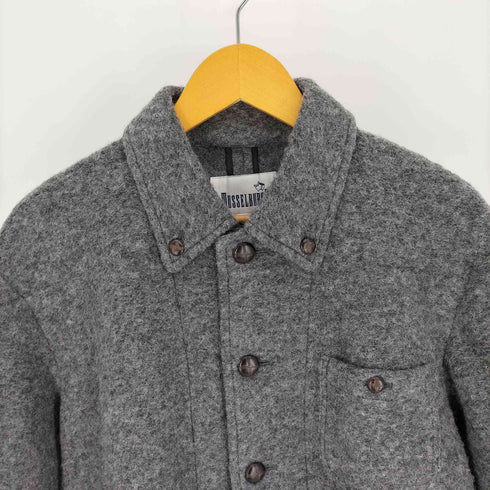 MUSSELBURGH ardites イタリア製 くるみボタン ウール ポリ B.D シャツ ジャケット メンズ JPN:L