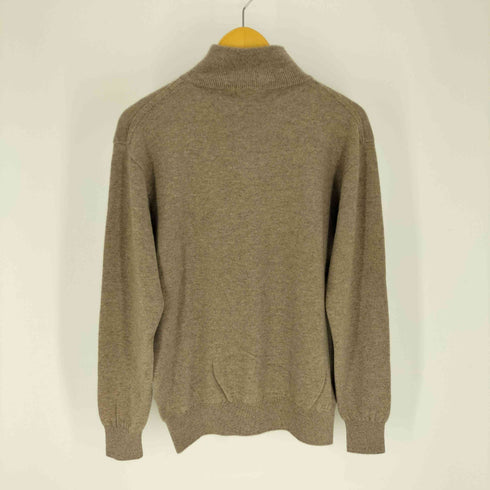MUSSELBURGH カシミヤ スタンドネック ハーフ ボタン ニット セーター メンズ JPN:L