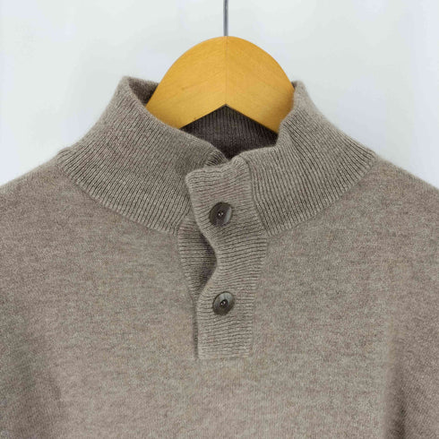 MUSSELBURGH カシミヤ スタンドネック ハーフ ボタン ニット セーター メンズ JPN:L